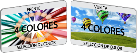 Tarjetas a selección de color