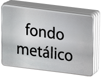Tarjeta con fondo metálico