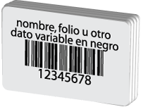 Tarjeta con dato variable negro